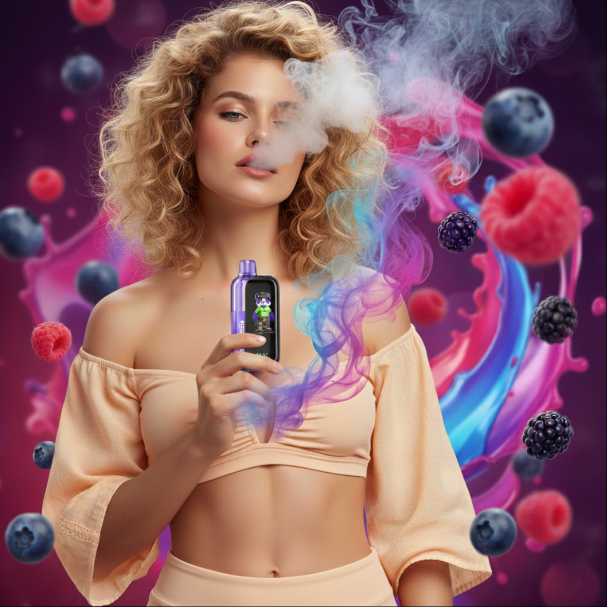 Vaper desechable MerryMi Panda Pod 66K - Cigarrillos electrónicos con 66000 caladas y muchas caladas de sabor