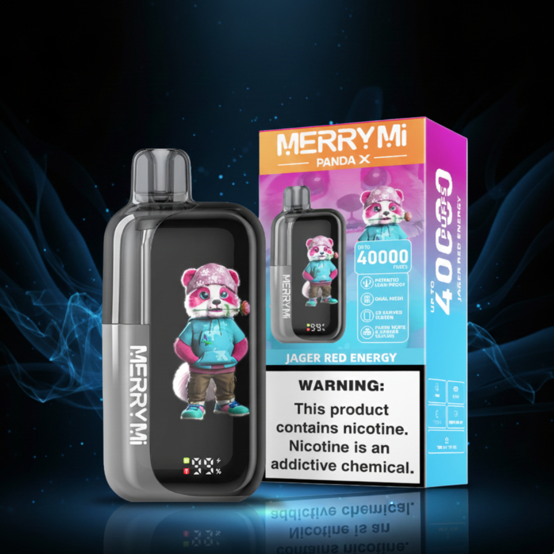 MerryMi Panda 40K Dragonfruit Ice - Cigarrillos electrónicos desechables con puff de frescura y caladas potentes
